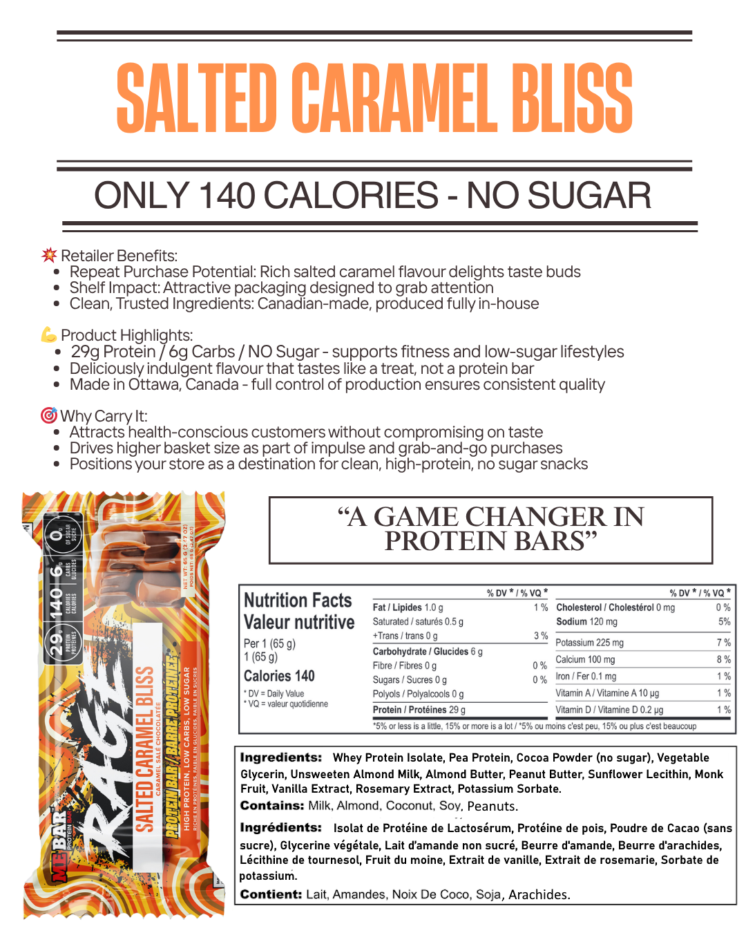 RAGE Protein Bars - Salted Caramel Bliss - PHOENIX BOXING ACADEMY
