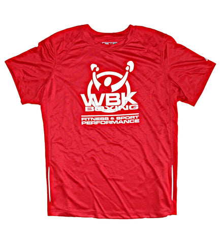 Men's polyester wicking & antimicrobial Tee, red