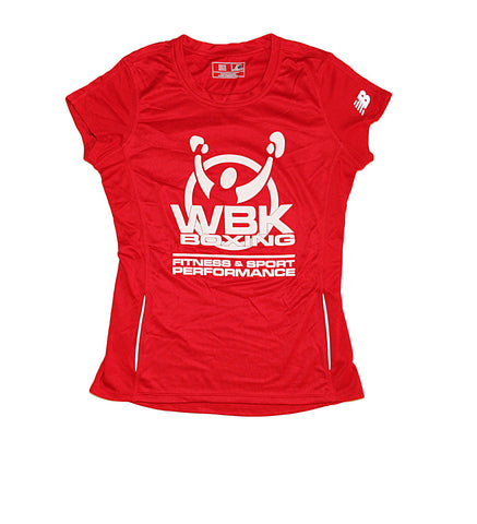 Women's polyester wicking & antimicrobial Tee, red