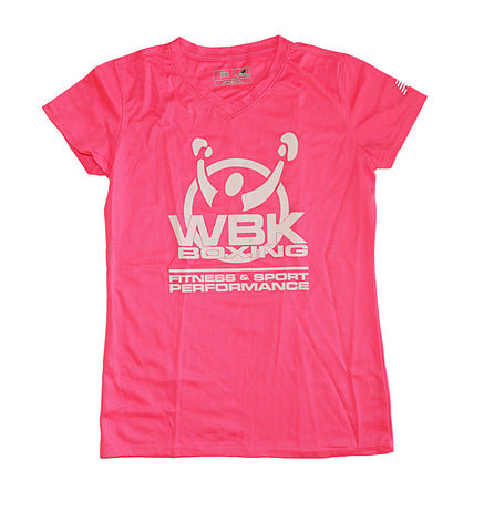 Women's polyester wicking & antimicrobial Tee, pink
