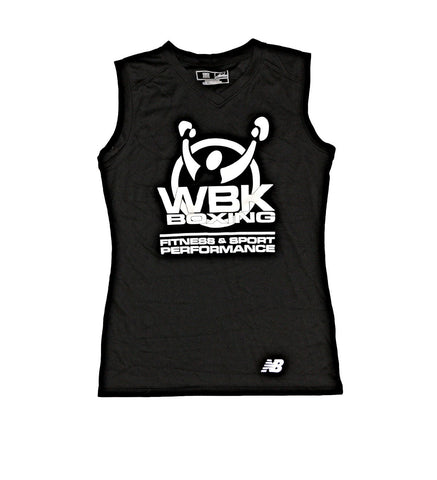 Women's sleeveless poly wicking & antimicrobial Tee, black
