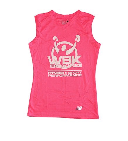 Women's sleeveless poly wicking & antimicrobial Tee, pink
